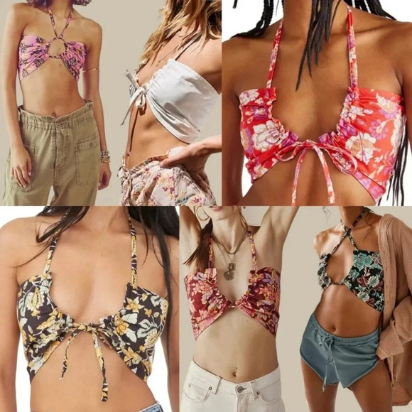 We The Free Tops - NWT $78 Free People Summer of Love Convertible Bandeau M 🙌🏻✨⏰💭🤝⌛️